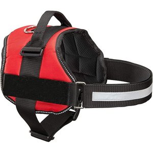 Industrial Puppy Reflective Hook & Loop Strap Dog Harness, Red, Small