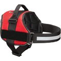 Industrial Puppy Reflective Hook & Loop Strap Dog Harness, Red, Large
