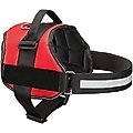 Industrial Puppy Reflective Hook & Loop Strap Dog Harness, Red, X-Large