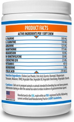 Show full view: Pet Health Pharma Cardiovast Heart Health Support Chicken Flavored Soft Chews Supplement for Cats & Dogs, 60 count slide 4 of 9