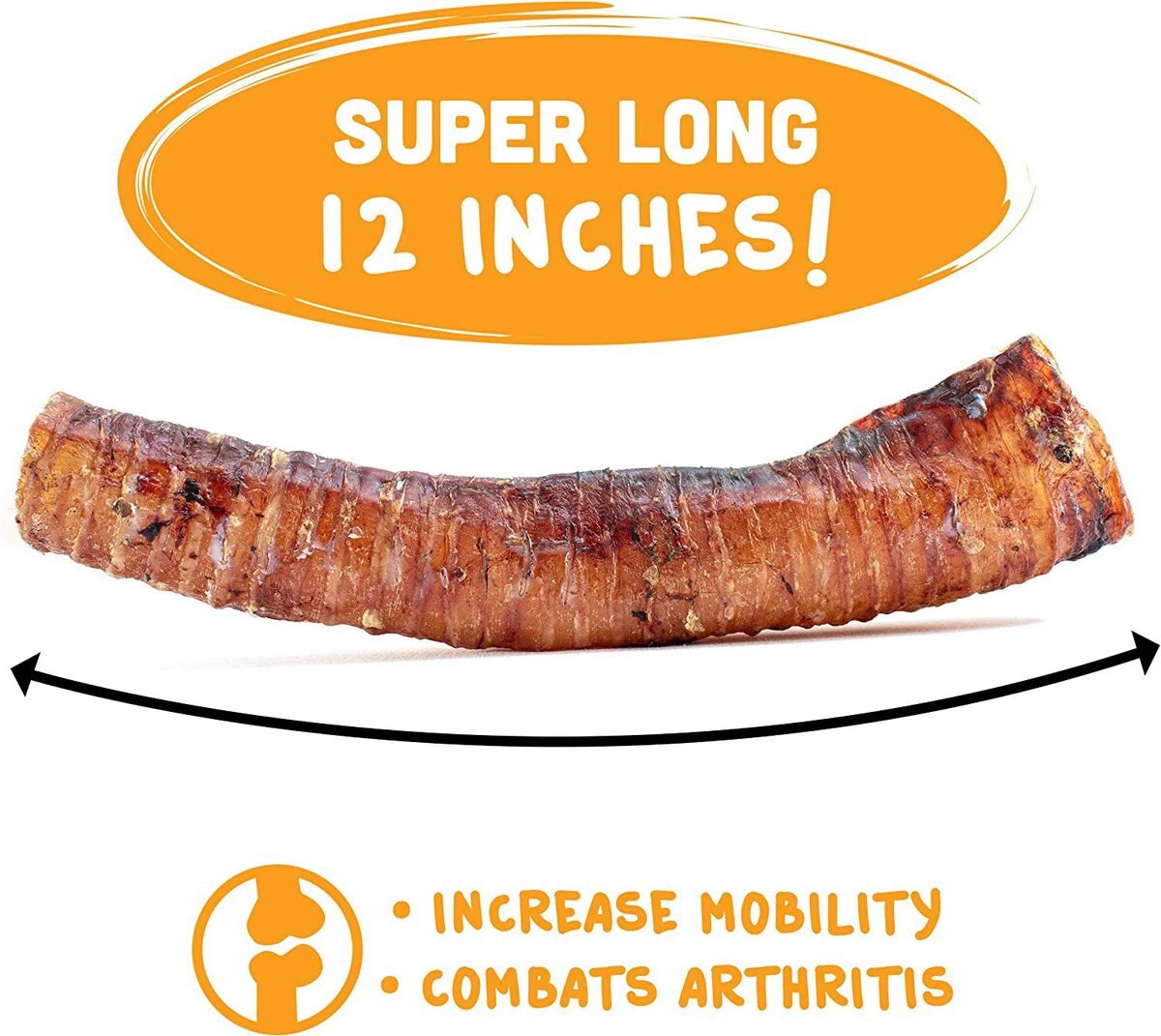 DOWNTOWN PET SUPPLY USA Beef Trachea 12in Dog Treats, 50 count