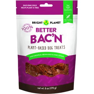 Bright Planet Pet Better Bac'n Pork Flavored Soft & Chewy Dog Treats, 6-oz bag