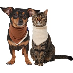 Frisco Reversible Cozy Knit Faux Fur Dog & Cat Pullover Bandana, X-Small/Small