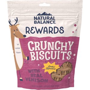 Natural Balance Rewards Crunchy Biscuits with Real Venison Dog Treats, 28-oz bag