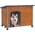 Aivituvin Wooden Heavy Duty Dog House, Brown, Large