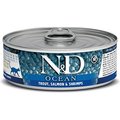 Farmina N&D Ocean Trout, Salmon & Shrimp Grain-Free Wet Cat Food, 2.46-oz can, case of 24