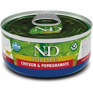 Farmina N&D Prime Chicken & Pomegranate Grain-Free Wet Cat Food, 2.46-oz can, case of 24