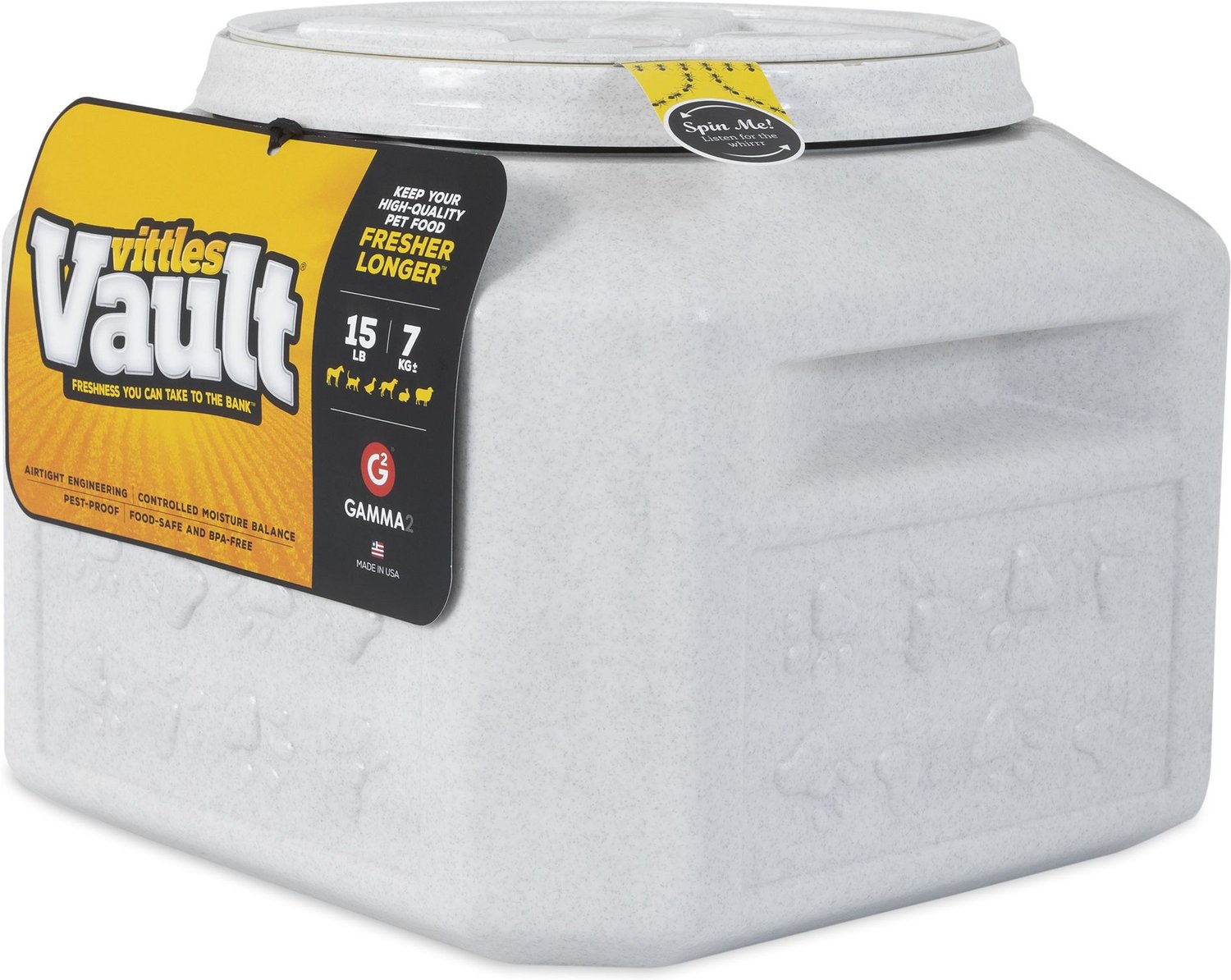 Gamma2 Vittles Vault Plus Pet Food Storage 15 Lb