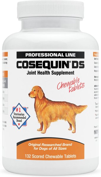 Nutramax Cosequin Chewable Tablets with Glucosamine & Chondroitin DS Joint Health Supplement Chewable Tablets for Dogs, 132 count slide 1 of 9