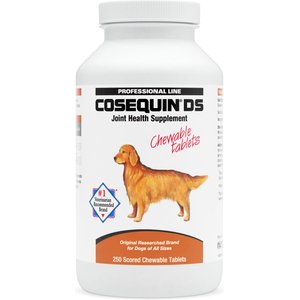 Nutramax Cosequin Chewable Tablets with Glucosamine & Chondroitin DS Joint Health Supplement Chewable Tablets for Dogs, 250 count