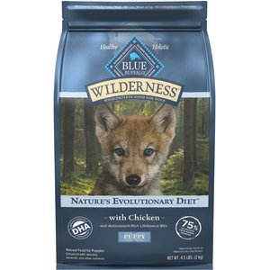 Blue Buffalo Nature's Evolutionary Diet Wilderness Chicken Puppy Dry Dog Food, 4.5-lb bag