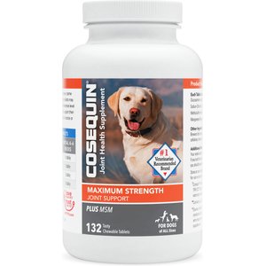 Nutramax Cosequin Chewable Tablets with Glucosamine, Chondroitin, & MSM Maximum Strength Joint Health Supplement for Dogs