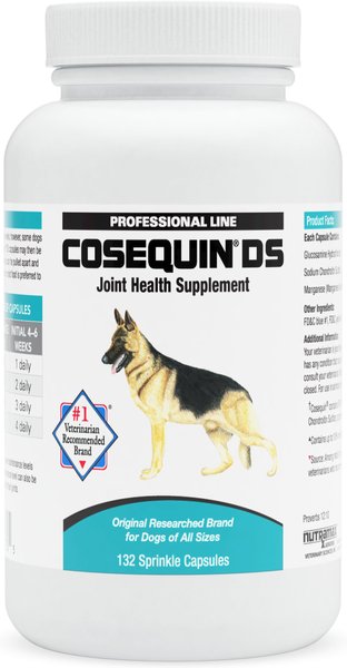 Nutramax Cosequin Capsule with Glucosamine & Chondroitin DS Joint Health Supplement Capsules for Dogs, 132 count slide 1 of 9