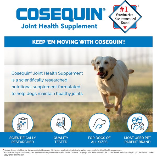 Nutramax Laboratories Brandclub Nutramax Cosequin with Glucosamine Chondroitin DS Capsule Joint Supplement for Dogs 132 count