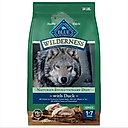 Blue Buffalo Wilderness Adult High Protein Natural Duck & Wholesome Grains Dry Dog Food, 24-lb bag
