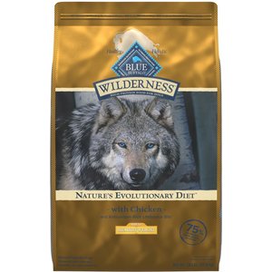 Blue Buffalo Wilderness Healthy Weight Adult High Protein Natural Chicken & Wholesome Grains Dry Dog Food, 24-lb bag