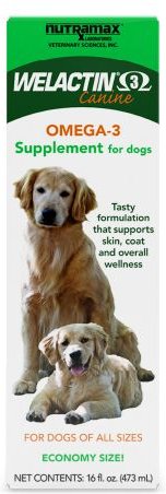 Nutramax Welactin Omega-3 Liquid Skin & Coat Supplement for Dogs, 16-oz bottle slide 1 of 9