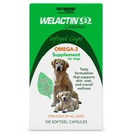 Nutramax Welactin Omega-3 Softgels Skin & Coat Supplement for Dogs, 120 count