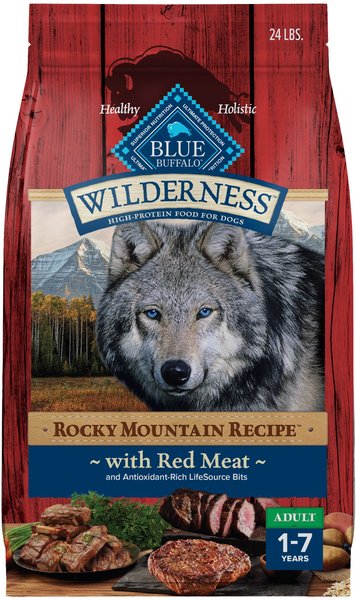 Blue Buffalo Wilderness RMR Red Meat Adult Dry Dog Food, 24-lb bag slide 1 of 10