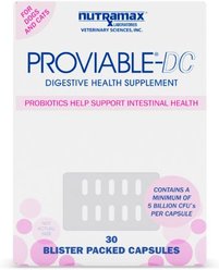 Nutramax Proviable Probiotics & Prebiotics Capsules Digestive Supplement for Cats & Dogs, 30 count
