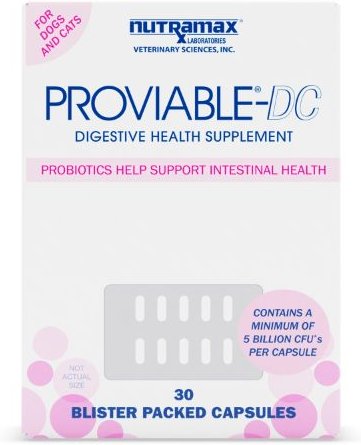 Nutramax Proviable Probiotics & Prebiotics Capsules Digestive Supplement for Cats & Dogs, 30 count slide 1 of 11