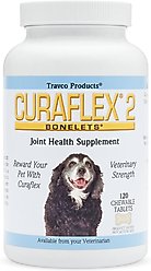 Travco Products Nutramax Curaflex 2 Chewable Tablets Joint Health Supplement for Dogs, 120 count slide 1 of 6