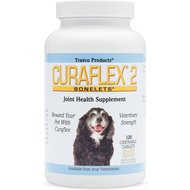 Travco Products Curaflex 2 Joint Health Chewable Tablets Dog Supplement, 120 chewable tablets