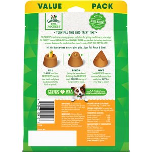 Greenies Pill Pockets Canine Chicken Flavor Dog Treats, Capsule Size, 60 count