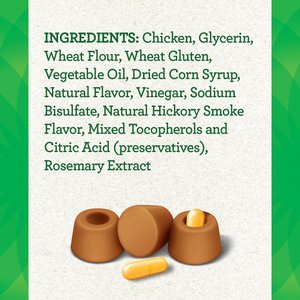 Greenies Pill Pockets Canine Chicken Flavor Dog Treats, Capsule Size, 60 count