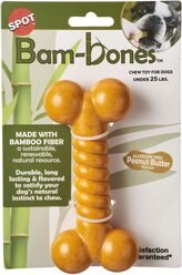 Ethical Pet Bambone Twist Bone Peanut Butter Flavored Dog Chew Toy, Tan