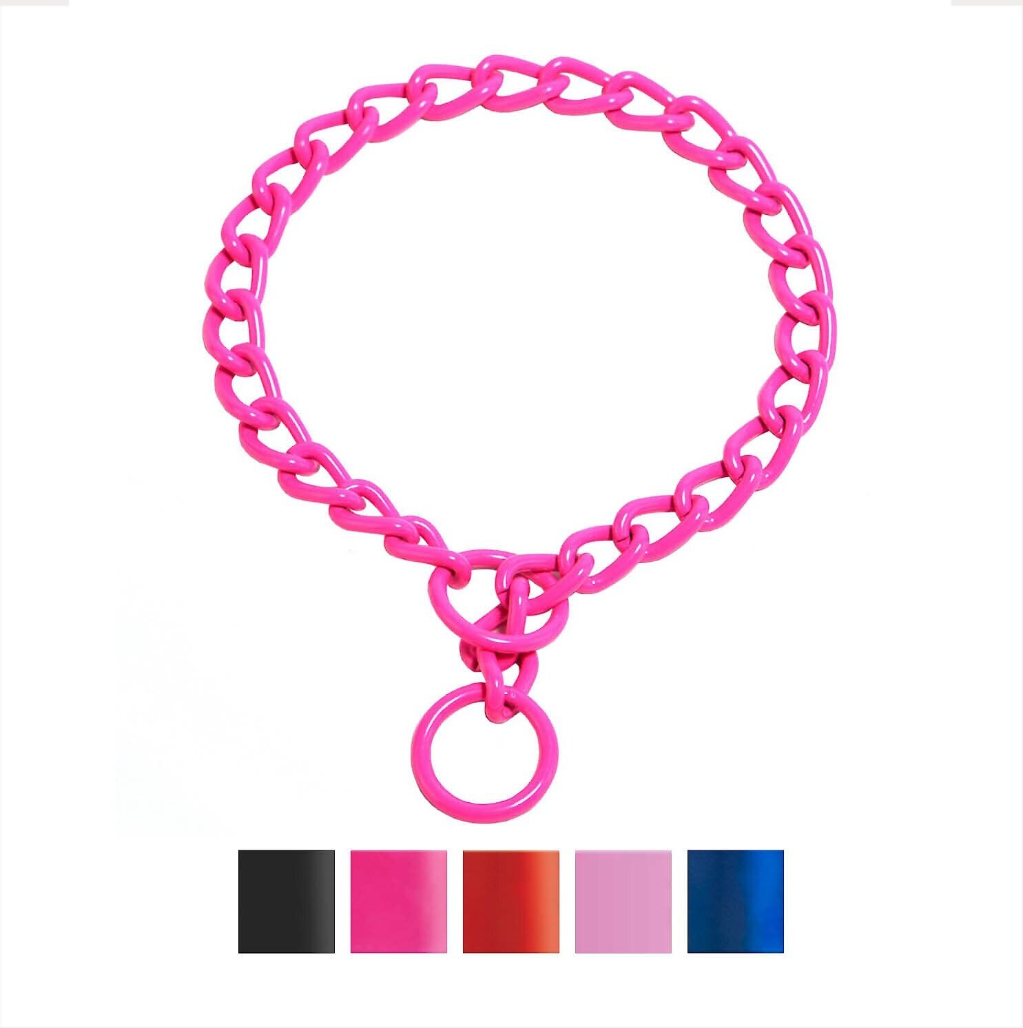 pink choker chain for dogs