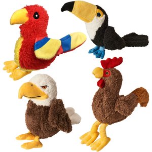 Ethical Pet Love The Earth Plush Bird Dog Toy, Assorted, 8-in