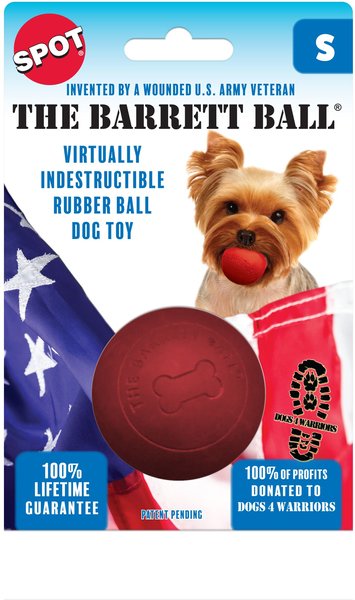 Ethical Pet Barrett Ball Dog Toy, Red, 2.5-in slide 1 of 3