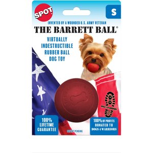 Ethical Pet Barrett Ball Dog Toy, Red, 2.5-in