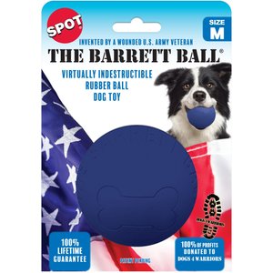 Ethical Pet Barrett Ball Dog Toy, Blue, 4-in