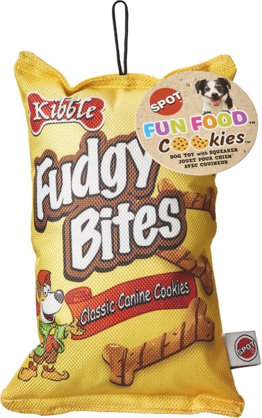 Discontinued - Ethical Pet Fun Food Fudgy Bites Plush Squeaky Dog Toy 