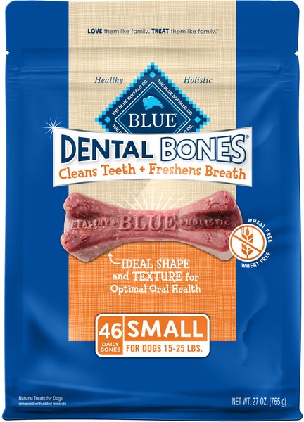 Blue Buffalo Dental Bones Small All Natural Rawhide-Free Dental Dog Treats, 46 count slide 1 of 8