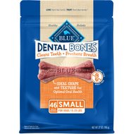 Blue Buffalo Dental Bones Small All Natural Rawhide-Free Dental Dog Treats, 46 count