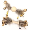 Ethical Pet Love The Earth Wood Feather Plush Cat Toy, Assorted