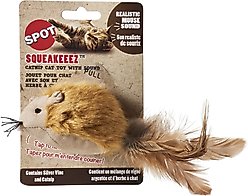 Ethical Pet Squeakeeez Plush Mouse Cat Toy with Catnip, Assorted