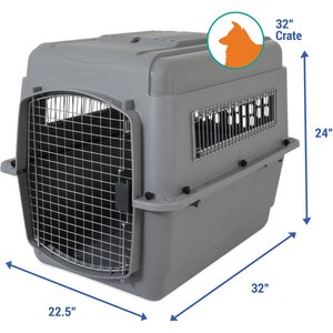 Petmate Sky Dog & Cat Kennel, Gray, 32-in, 30-50-lbs