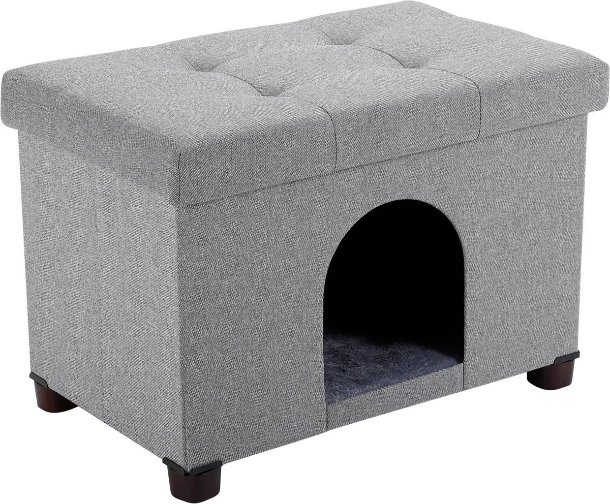 The BirdRock Home Decorative Cat & Dog House Ottoman, Brown