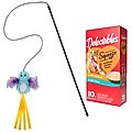 Hartz Delectables Squeeze Up Variety Pack Lickable Treats + Frisco Bird Teaser with Feathers Cat Toy, Blue