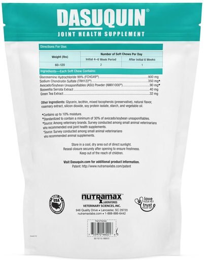 Nutramax Dasuquin Hip & Joint Soft Chews Joint Supplement for Large Dogs, 150 count