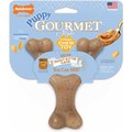 Nylabone Puppy Gourmet Style Strong Chew Wishbone Peanut Butter Dog Toy, Brown, Small/Regular