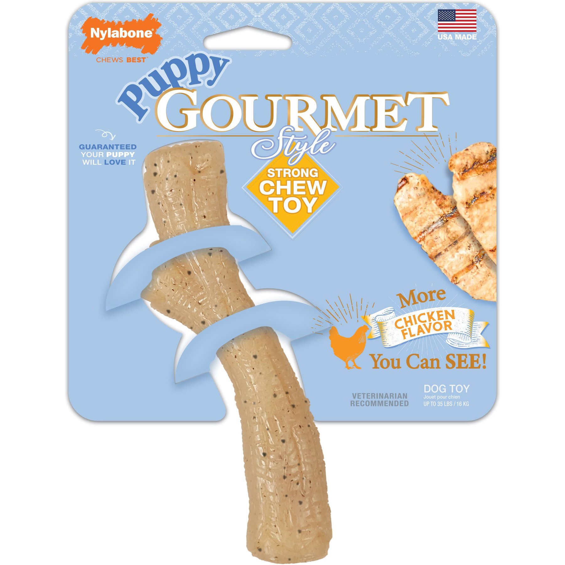 Nylabone DuraChew Textured Tug Chicken Flavor Dog Toy