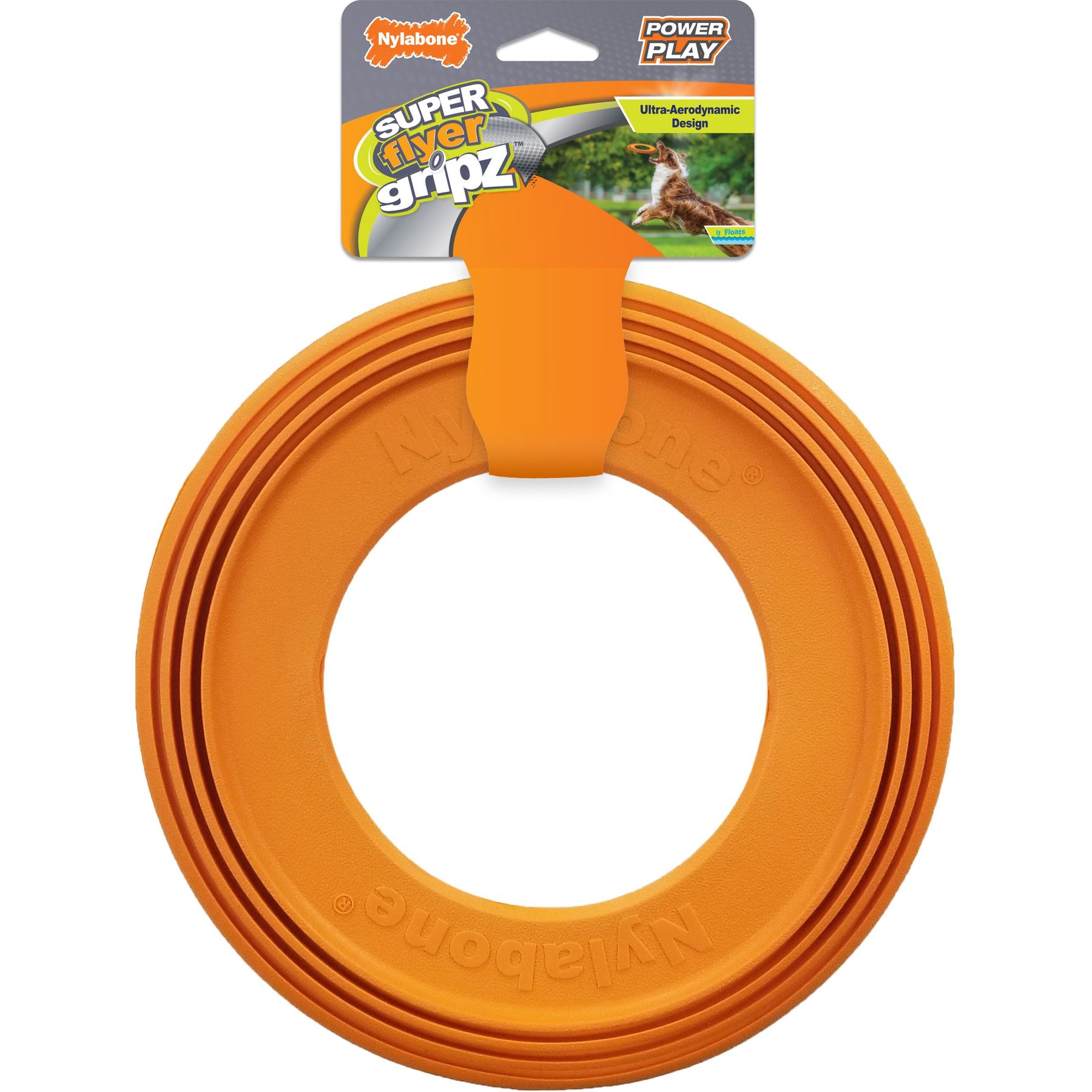 Nylabone Power Play Ultra Glider Gripz Flying Disc Dog Toy