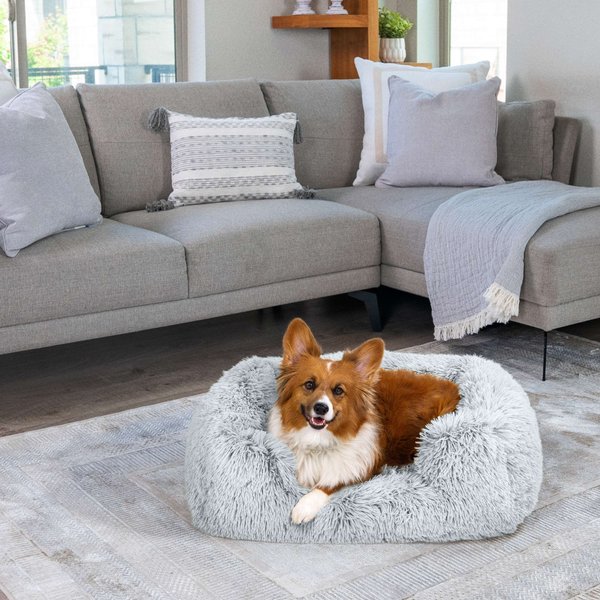 Best Friends by Sheri Soothe & Snooze Lounge Shag Rectangular Orthopedic Bolster Dog Bed