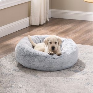 Calming Bobble Chenille Round Donut Pet Bed - Grey – Charlie's Pet