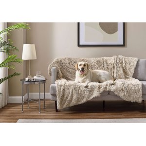 Best Friends by Sheri Calming Shag Orthopedic Dog Blanket, Taupe